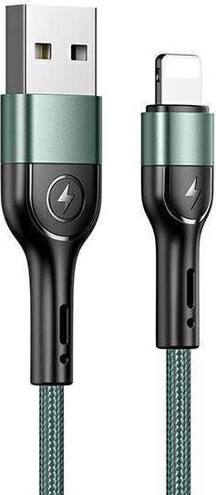 Kabel USB Usams USB-A - Lightning 1 m Zielony (6958444945248)