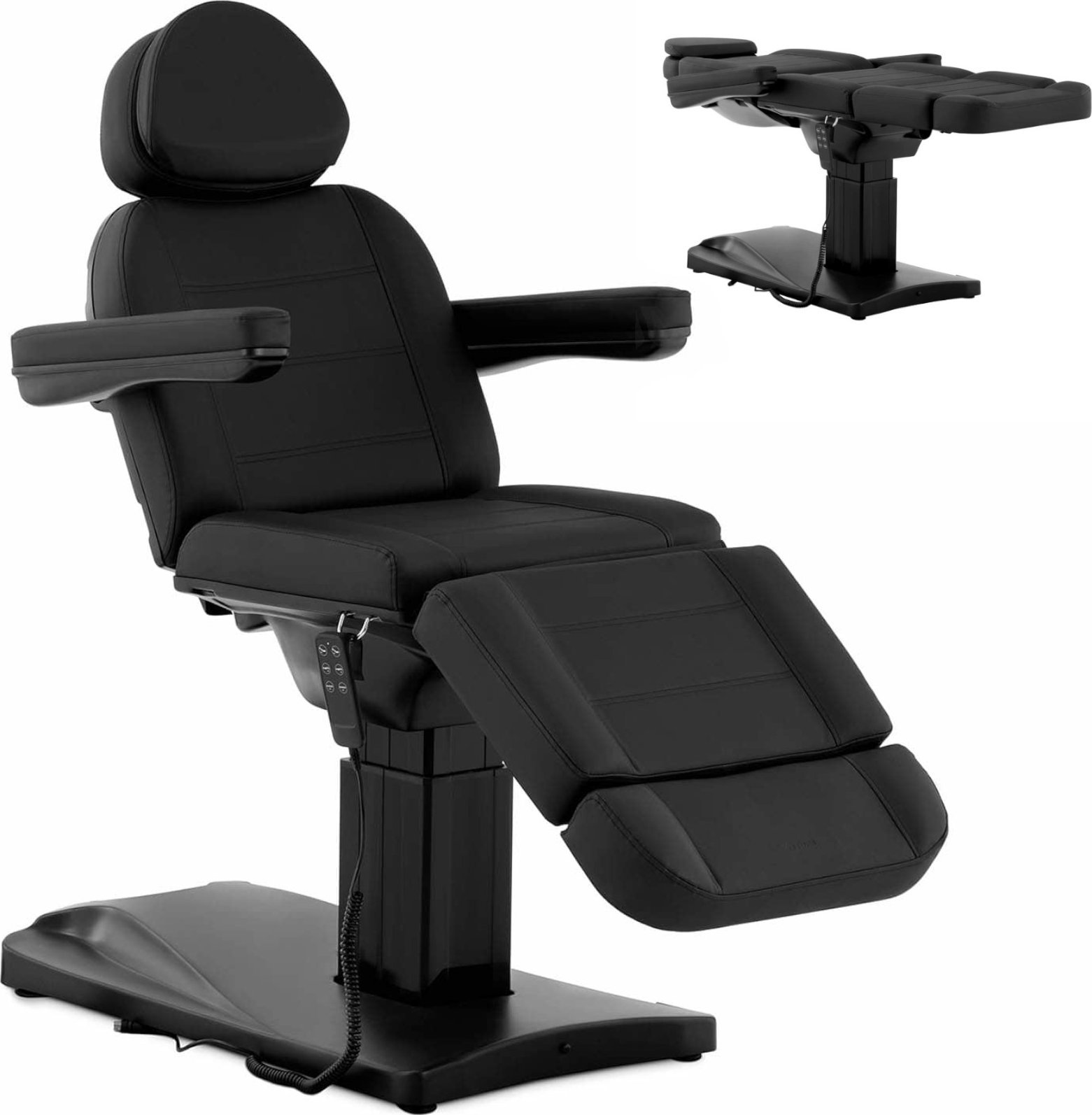 Physa Fotel kosmetyczny sterowany elektrycznie na pilota PHYSA ROVIGO BLACK Fotel kosmetyczny sterowany elektrycznie na pilota PHYSA ROVIGO BLACK