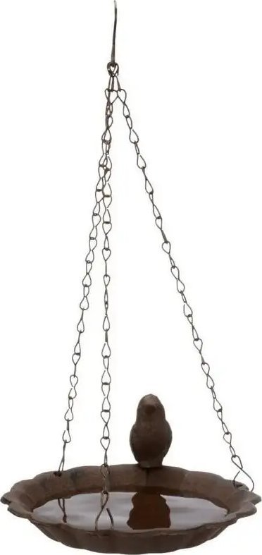 Trixie Miseczka na wodę/basen dla ptaków, podwieszana, żeliwo, 250 ml/o 16 cm, brązowa