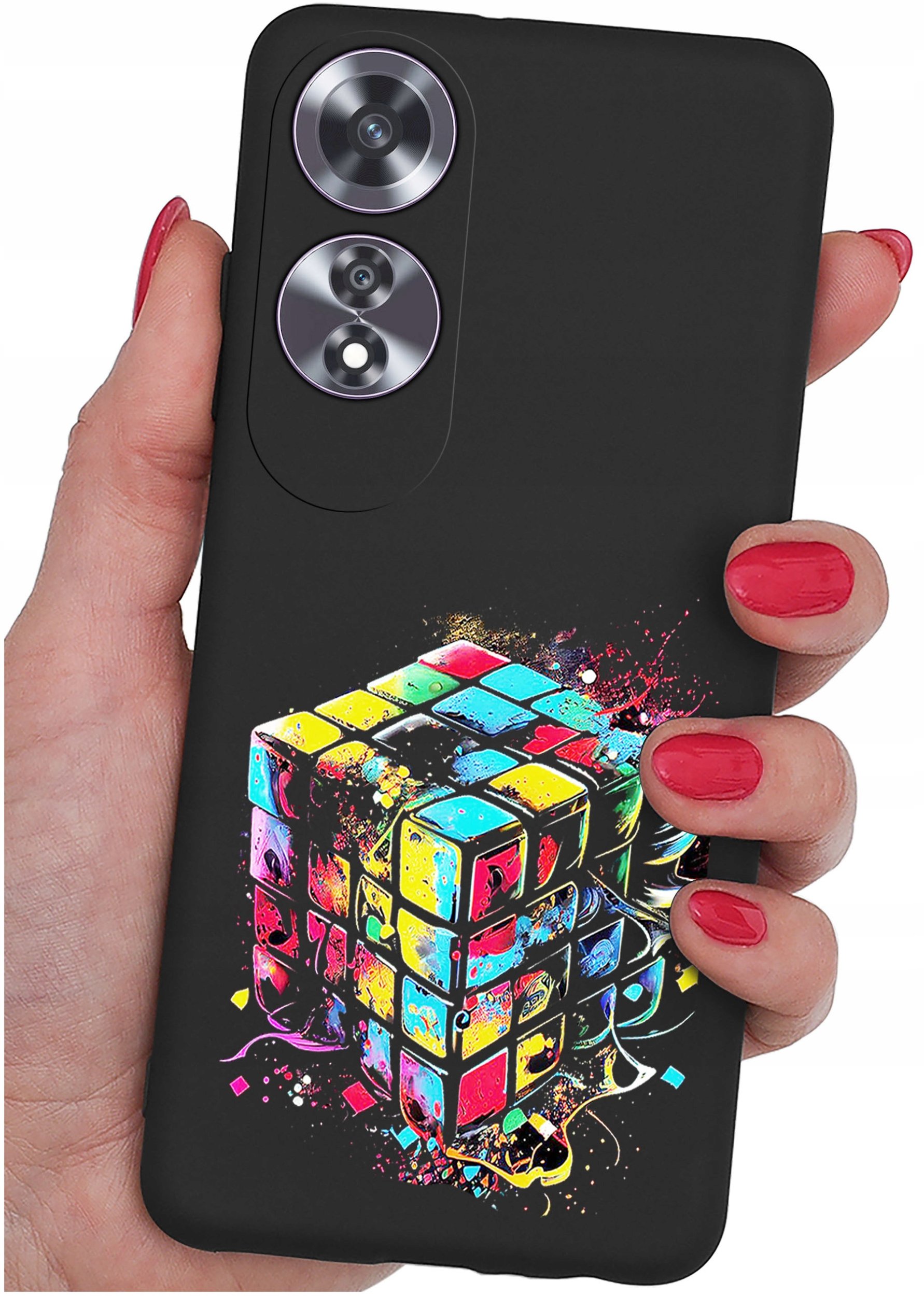 Etui do Oppo A60 4G WZORY |SILIKONOWE MATT CASE + SZKŁO 9H