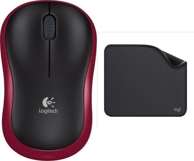 Mysz Logitech M185 Czerwona (910-002240) + Studio Series - GRAPHITE (956-000049)