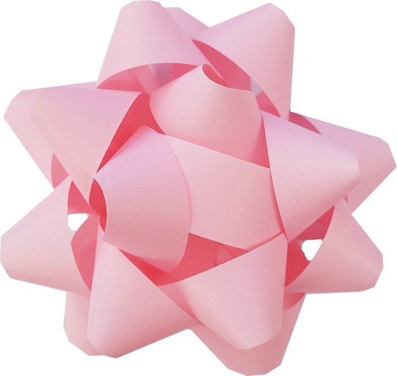 Fastima Rozetka Różowa KOKARDA do prezentów 9cm 15M