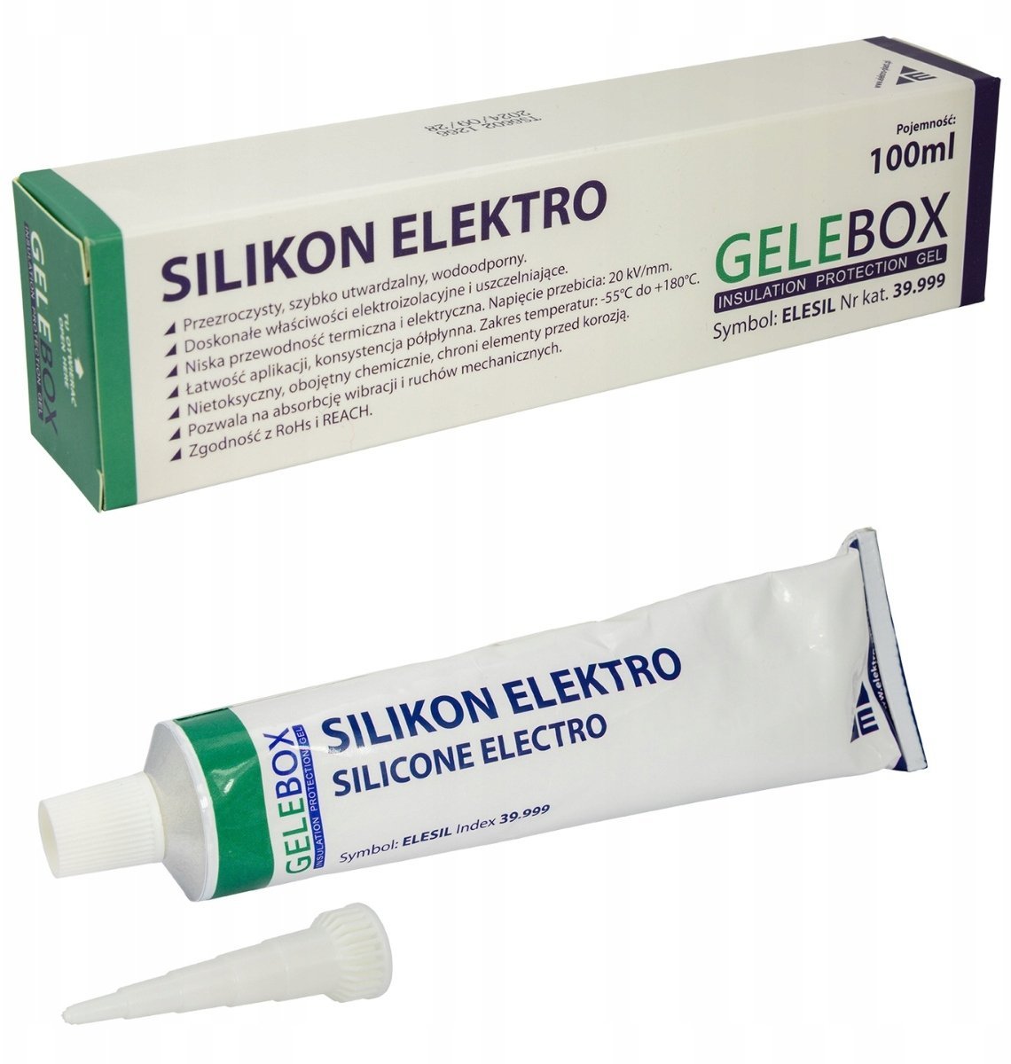 Silikon Elektro ELESIL 20kV/mm przezroczysty 100ml GELEBOX