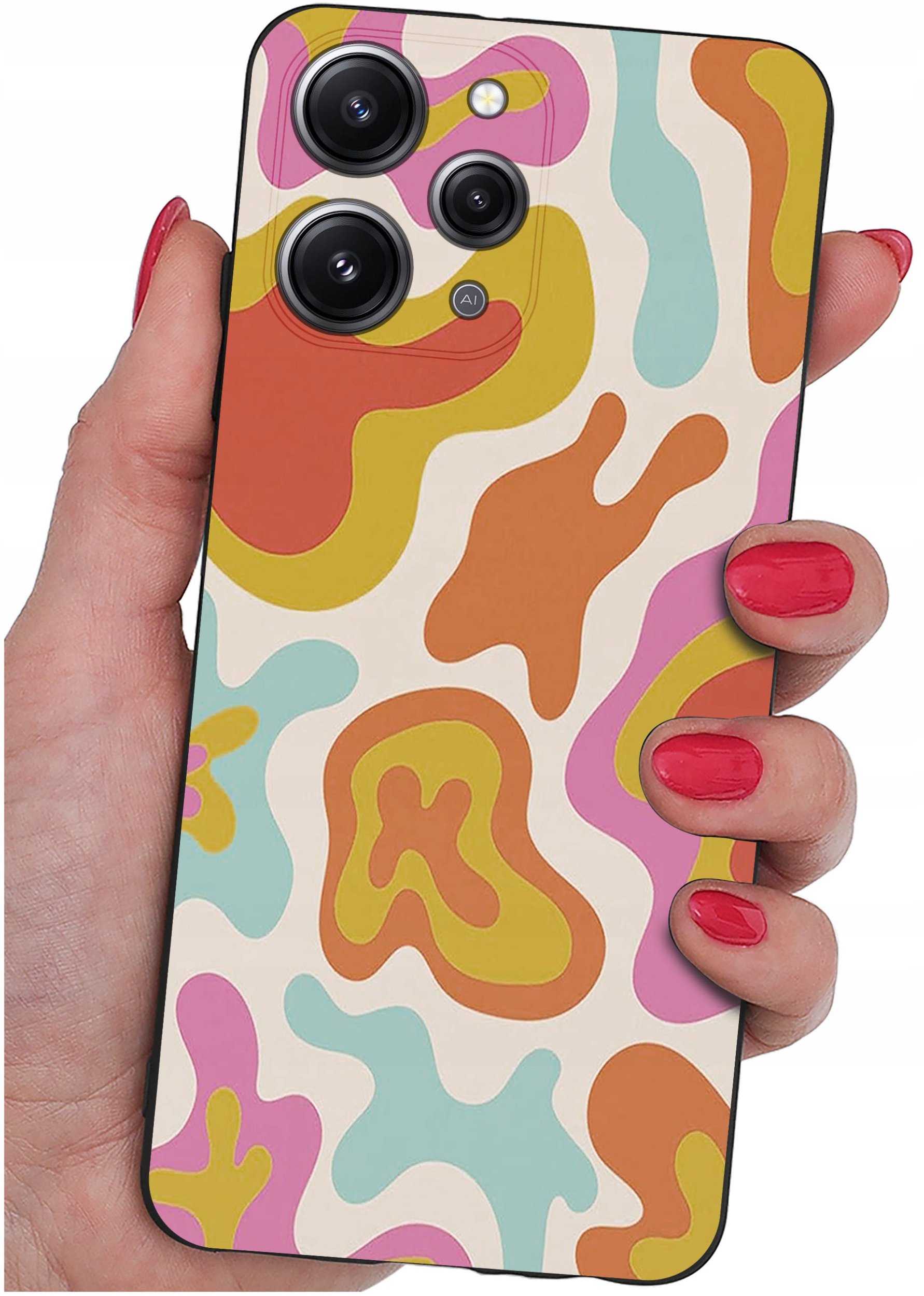 Etui do Xiaomi Redmi 12 4G WZORY |SILIKONOWE MATT CASE + SZKŁO 9H