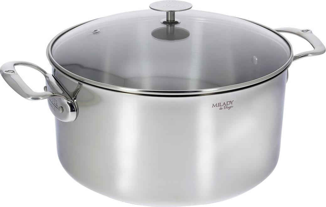 De Buyer Garnek ze szklaną pokrywą deBuyer Milady 24 cm