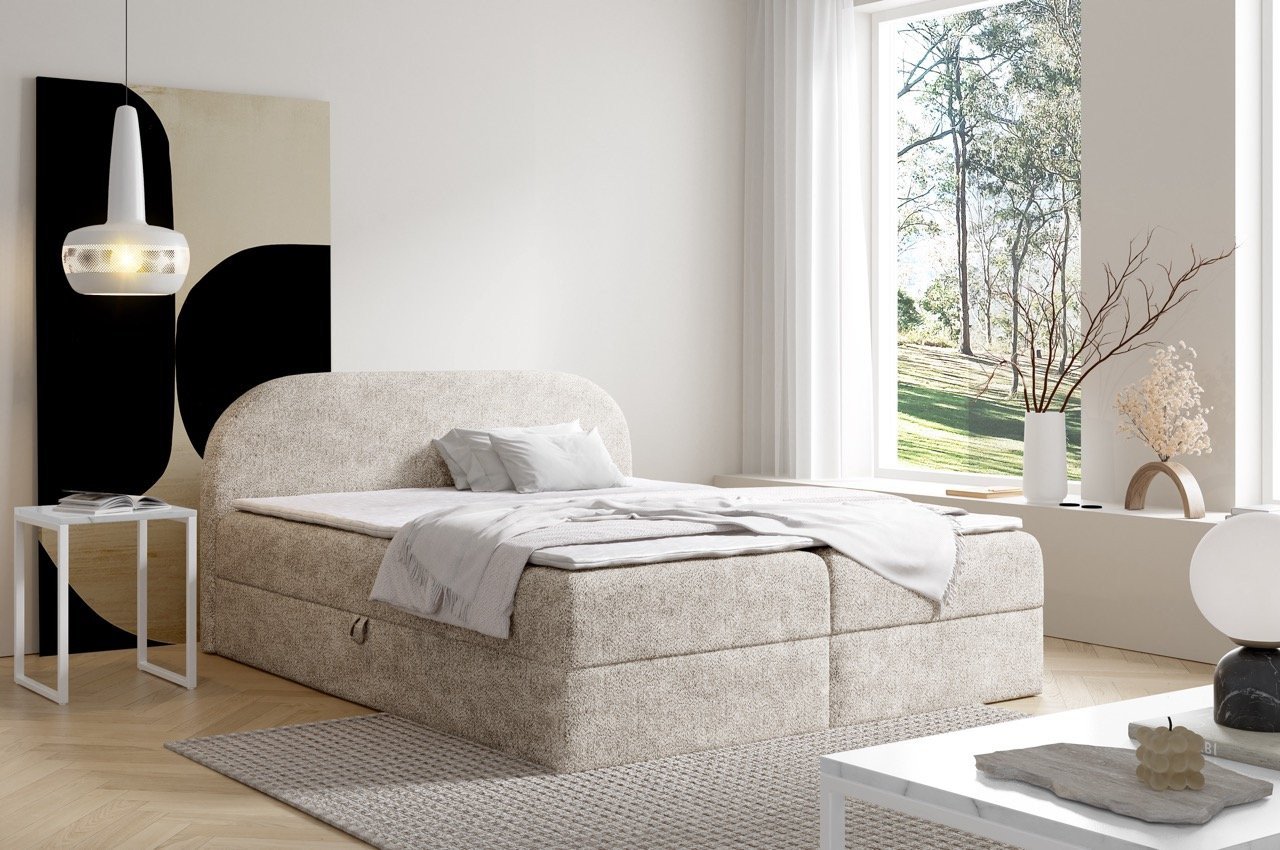 Łóżko kontynentalne Moon Box 160x200