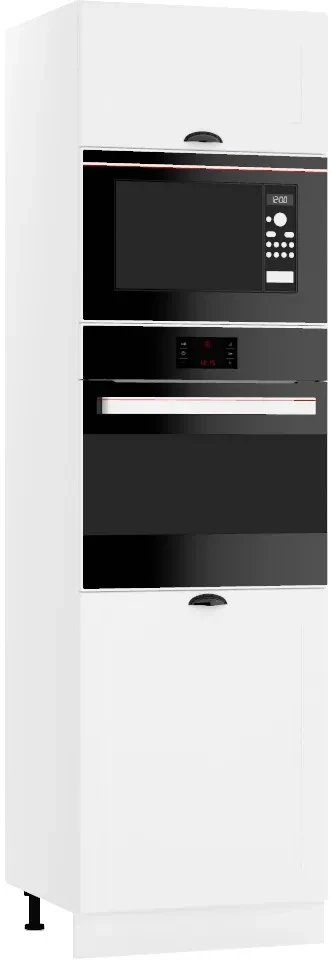 Szafka pod piekarnik i mikrofalę 60 ADELE D60 PK MV/2133 P/L biała mat STOLKAR