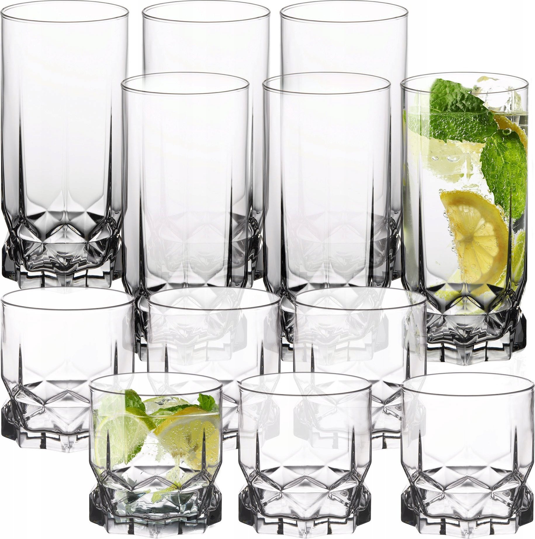 Kadax KADAX Szklanki Do Drinków Soku 325ml Komplet 12szt