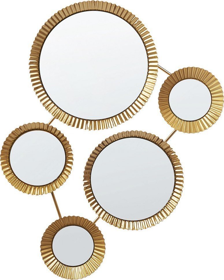 Beliani Metalowe lustro ścienne 55 x 36 cm złote WATTRELOS!