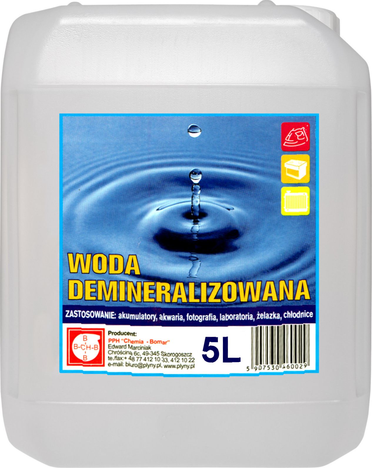 Bomar Woda demineralizowana destylowana 5L
