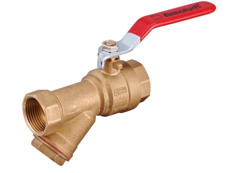 KFA Zawór kulowy z filtrem skośnym 1/2" 708-010-15