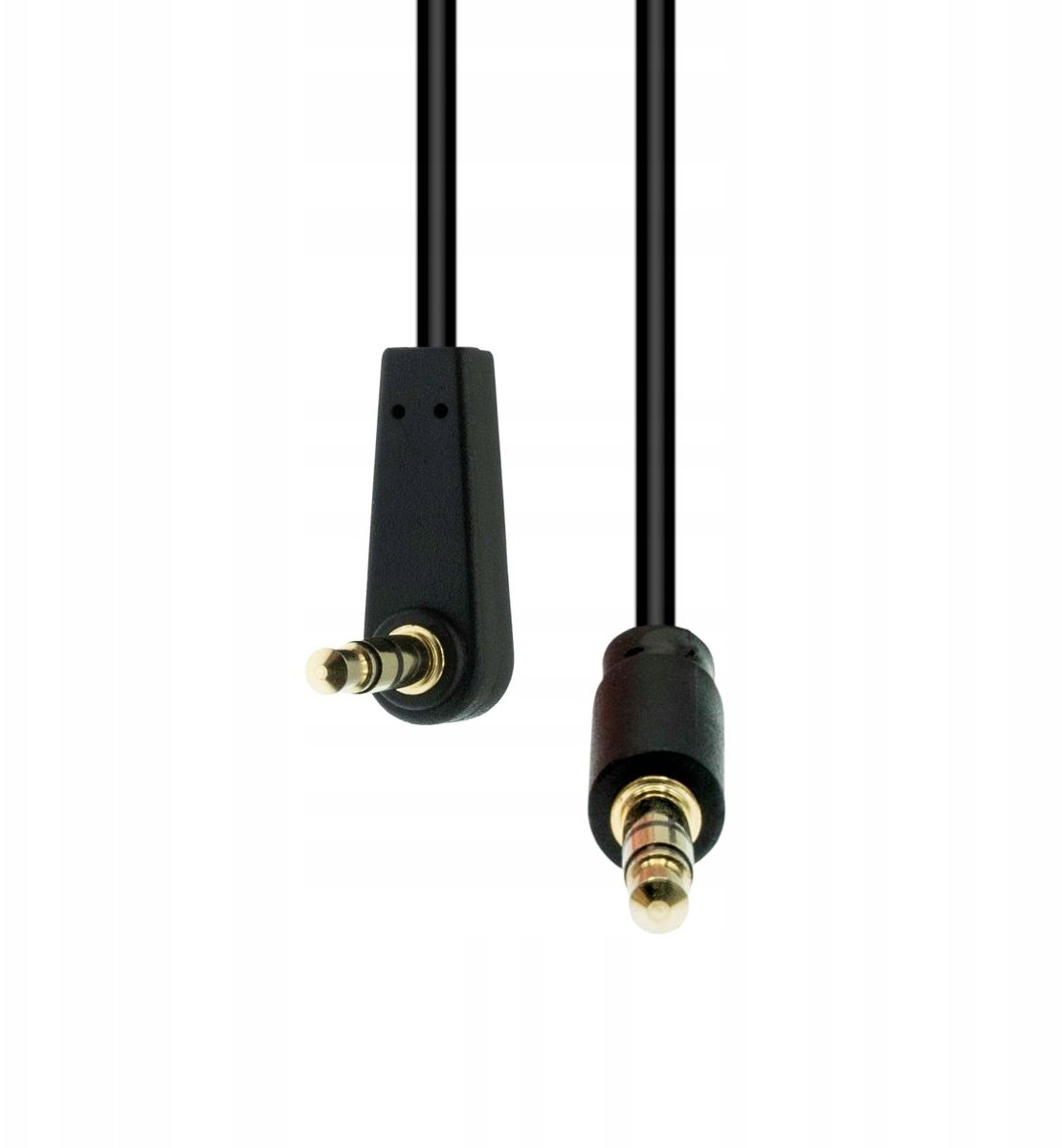 Kabel ProXtend Mini-Jack 3-Pin Angled Slim Cable M-M Black 0.5M
