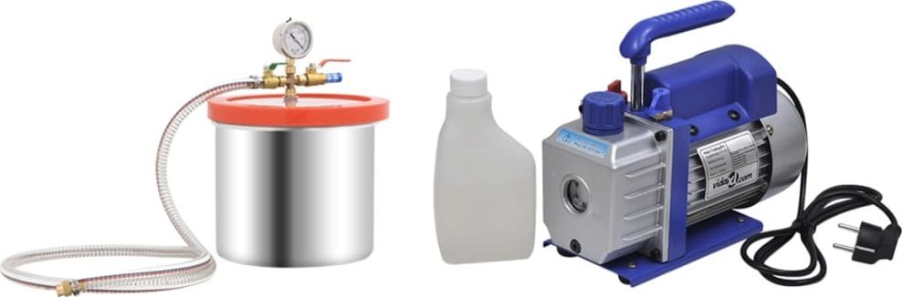 vidaXL Komora próżniowa z pompą jednostopniową, 7,4 L