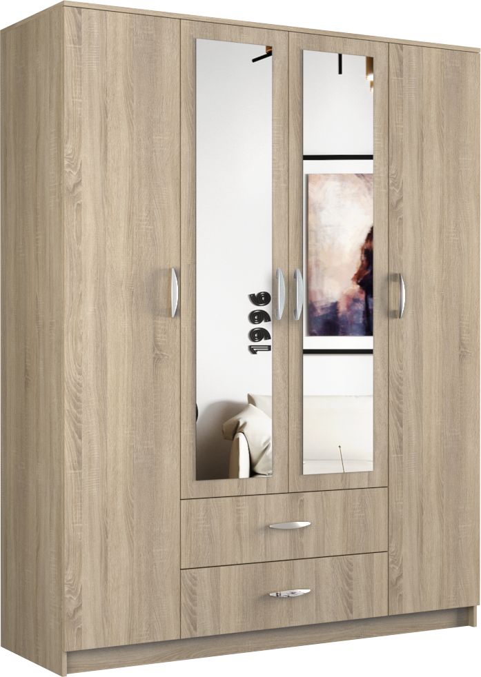 Topeshop szafa Romana lustro 160cm dąb Sonoma (5235)