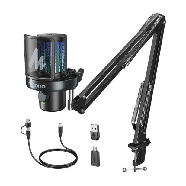 Mikrofon Maono DM40S Pro Mikrofon Bezprzewodowy Usb-c Ai Rgb