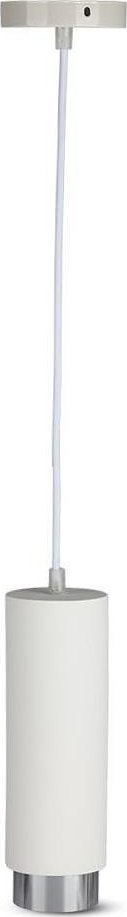 Lampa wisząca V-TAC Oprawa Zwieszana GIPS BETON GU10 Biały/Chrom VT-864-CH 5 Lat Gwarancji