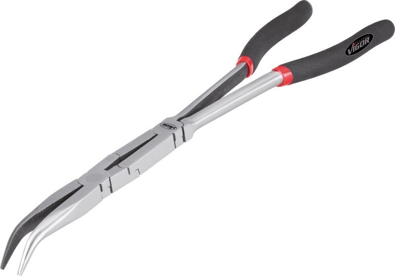 Vigor Værksted Fladrundtang Vigor V2782 45° bøjet 335 mm