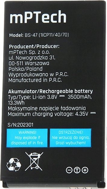 Bateria Do Hammer Boost / Power 3500Mah Bs-47