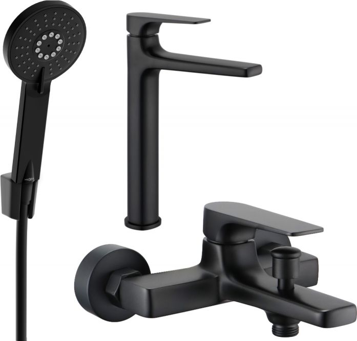 Mexen Mexen Lynx R40 zestaw wannowy, czarny - 745913R40-70