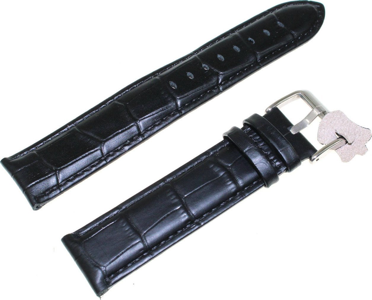 Diloy Skórzany pasek do zegarka 22 mm Diloy 368EL.22.1 czarny XL .