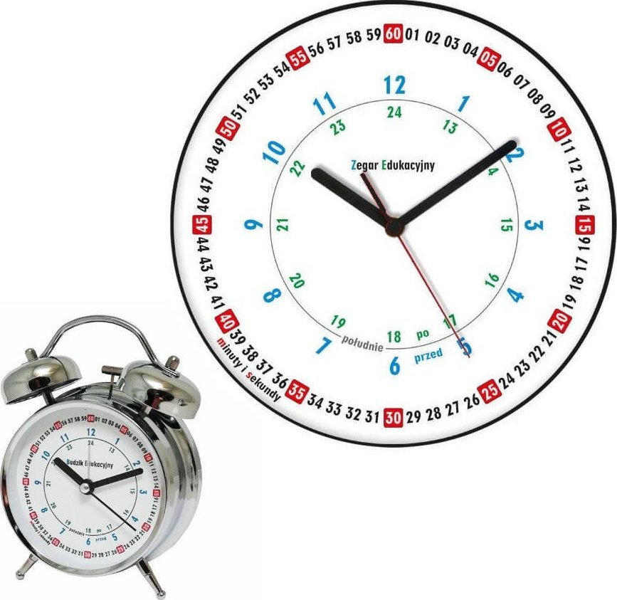 Atrix Zestaw czytelny zegar i budzik MPM ATE2030ED i ATB045ED