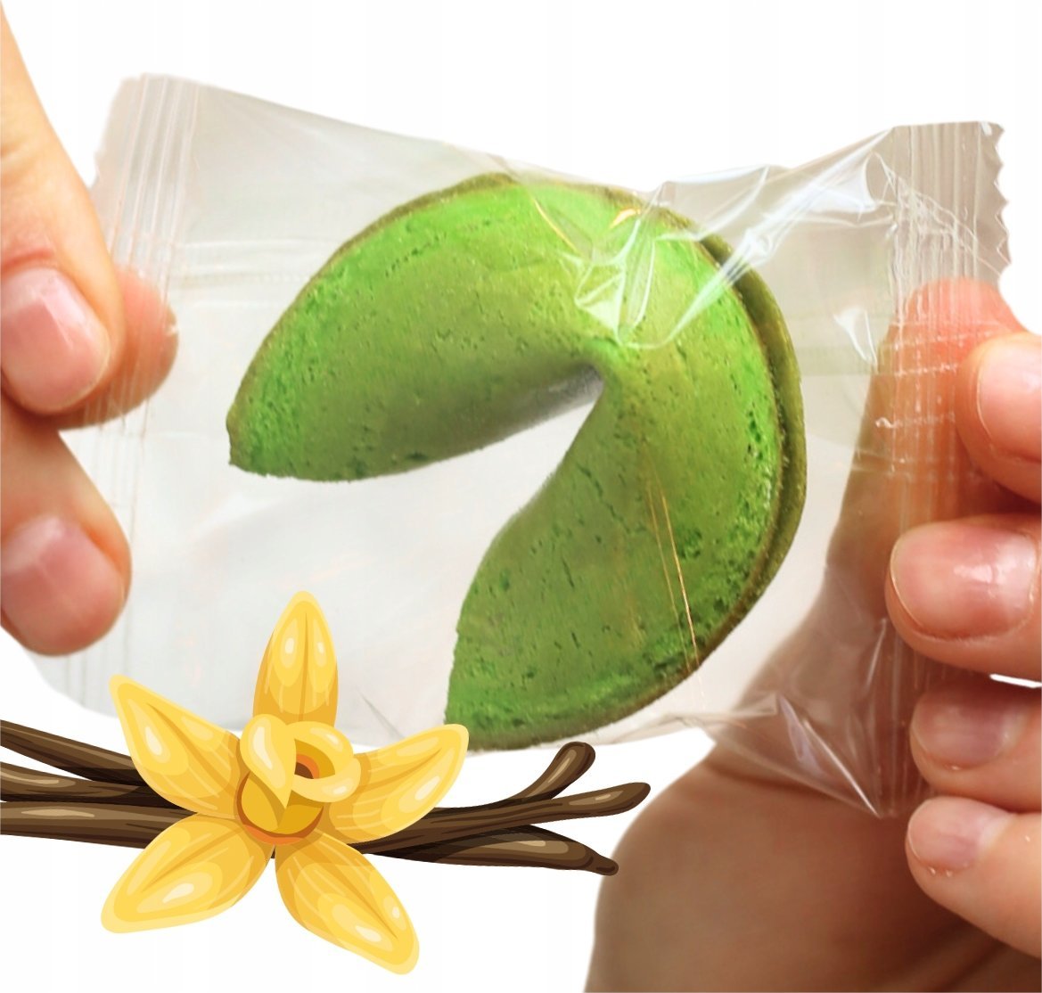 MagiaCiast Ciasteczka z wróżbą Zielone Komplementy dla gości Magiczne Ciastko 1 szt