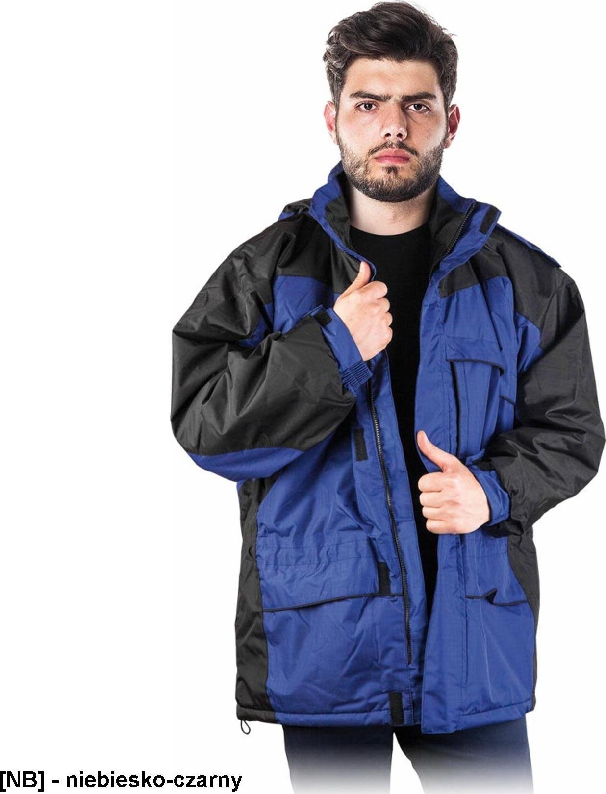 R.E.I.S. WIN-BLUE - odzież ochronna, kurtka zimowa wykonana tkaniny typu rip-stop M