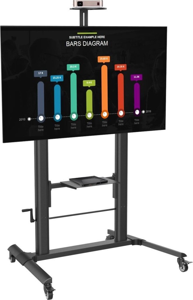 VETOUSON Stojak na Monitor Interaktywny Telewizor TV 55-110 cali Regulacja Wysokości