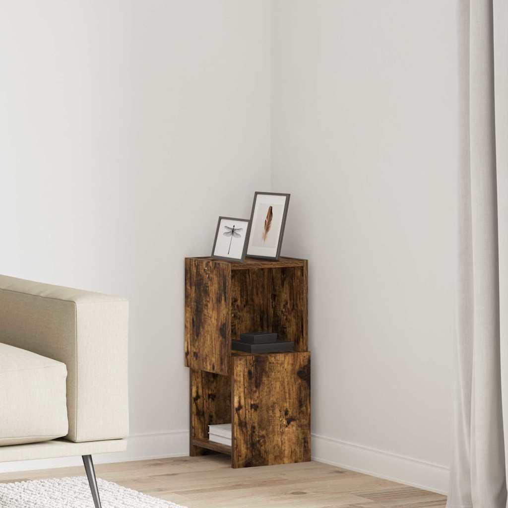 vidaXL Szafka narożna Biały 25,5x25x55cm Materiał z drewna pochodnego