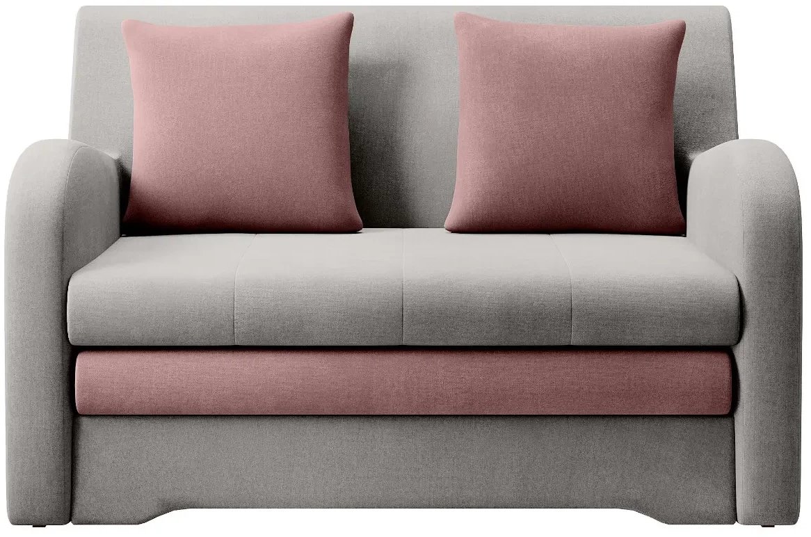 Sofa rozkładana z funkcją spania ARIO jasnoszara/różowa ELTAP