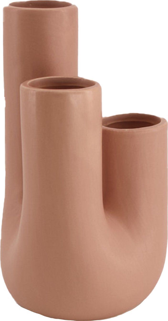 Wazon ceramiczny potrójny róż 20,5 cm