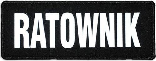 Polska Firma Emblemat RATOWNIK odblaskowy na rzepie 13 x 5 cm