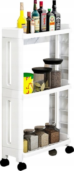 Korbi SZAFKA NA KÓŁKACH PÓŁKA ŁAZIENKOWA KUCHENNA WĄSKA