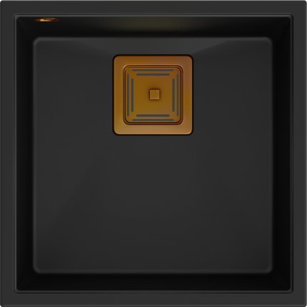 Zlewozmywak Quadron DAVID 40 GraniteQ pure carbon/elementy miedziane