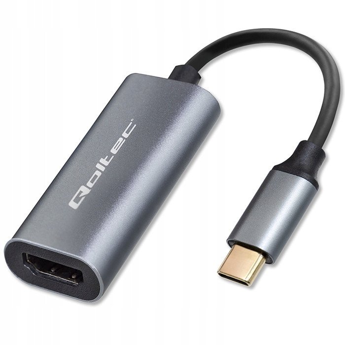 Adapter aluminiowa przejciówka USB-C na HDMI 4K | 60Hz | 32AWG