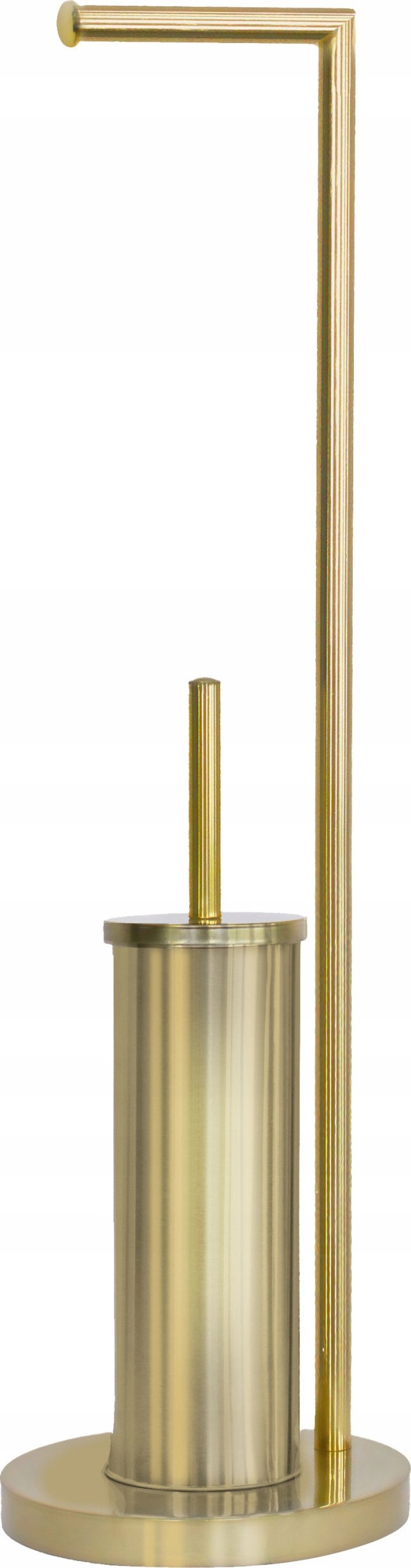 Sepio Stojak na papier z zintegrowaną szczotką do wc toalety wytrzymała złota