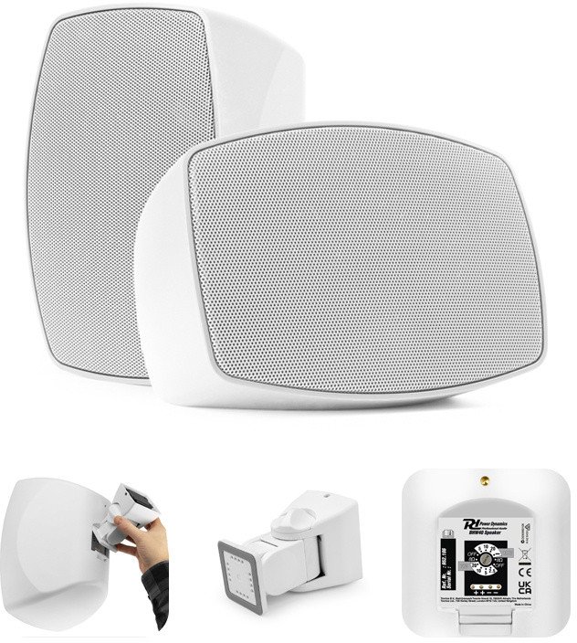 Kolumna Power Dynamics Zestaw kolumn instalacyjnych BHW40WH IPX5 4" 60W 100V 8Ohm białe one size