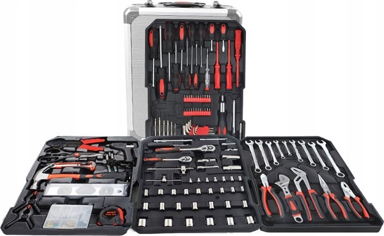 Zestaw narzędzi Geko Walizka narzędziowa z wyposażeniem 187el.(klucze z grzechotką)(1)