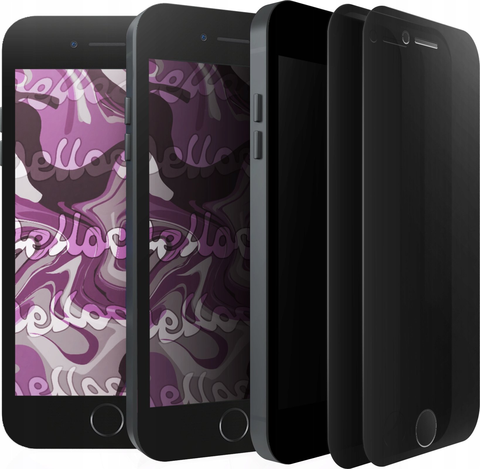 Hello Case [2-pak] Szkło Hartowane Do iPhone 7 / 8 | SE 2020 / 2022 (Prywatyzujące)