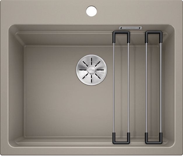 Zlewozmywak Blanco Etagon 6 Silgranit tartufo z korkiem InFino, szyny (524546)