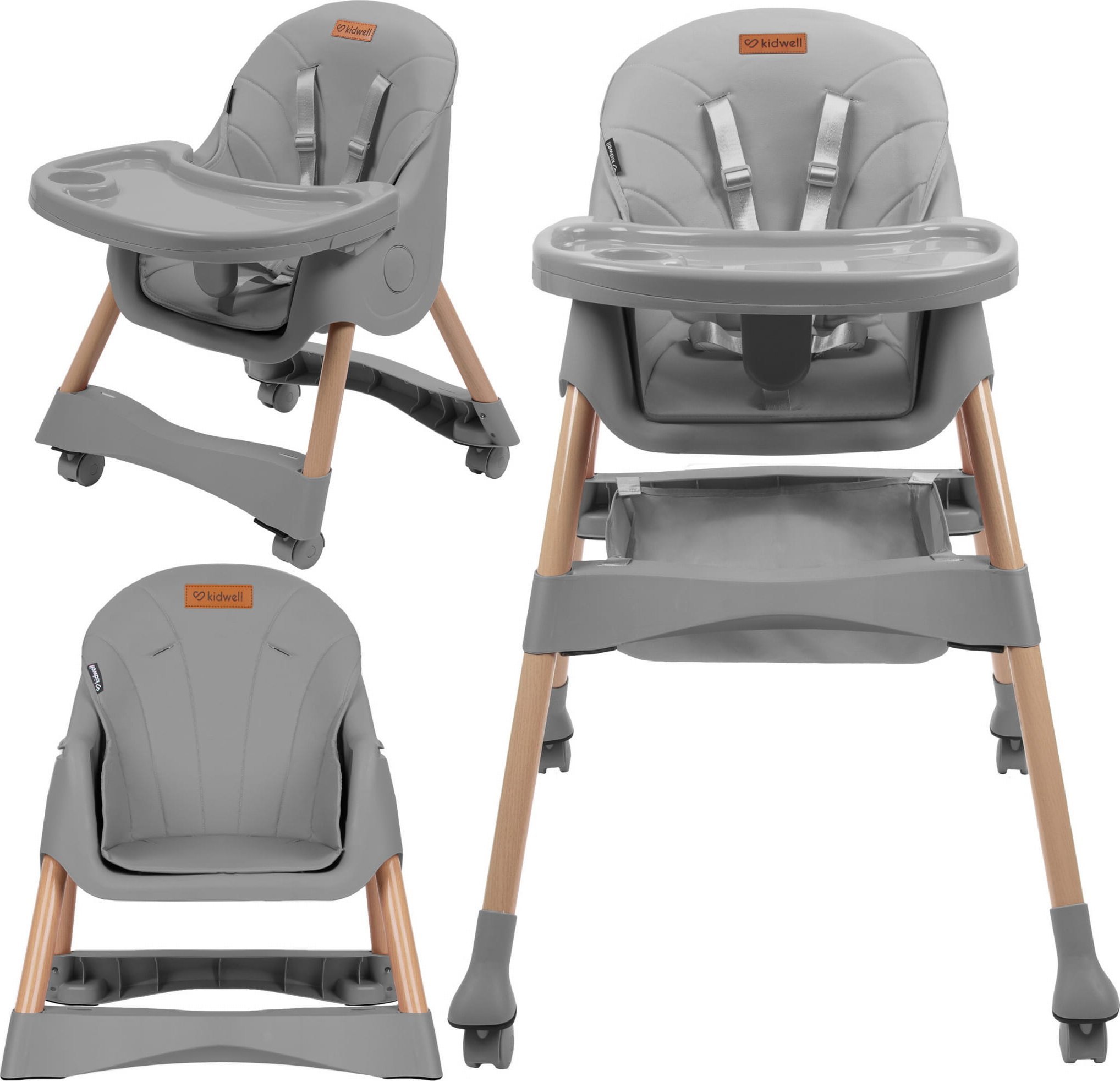 Kidwell Kidwell krzeseŁko do karmienia 2w1 karimi gray
