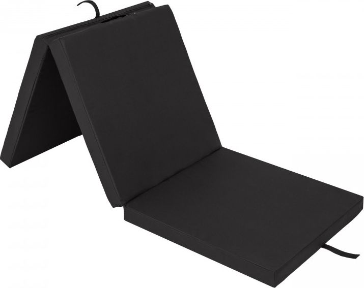 Hobbygarden Materac gimnastyczny 3-częściowy Alex 180 cm x 60 cm x 6 cm czarny