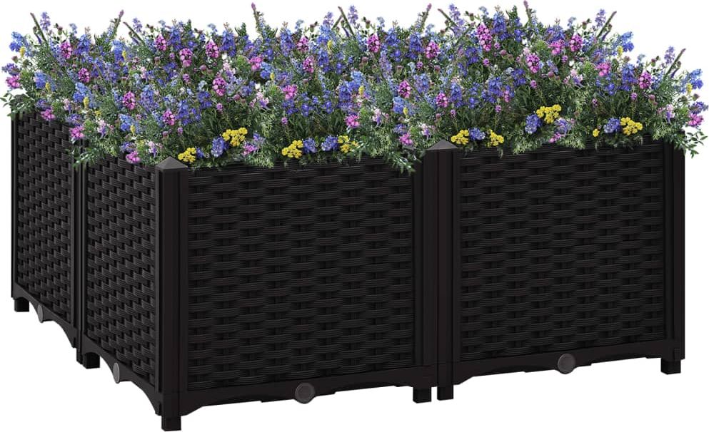 vidaXL Donica do podniesionej rabaty, 80x80x38 cm, polipropylen