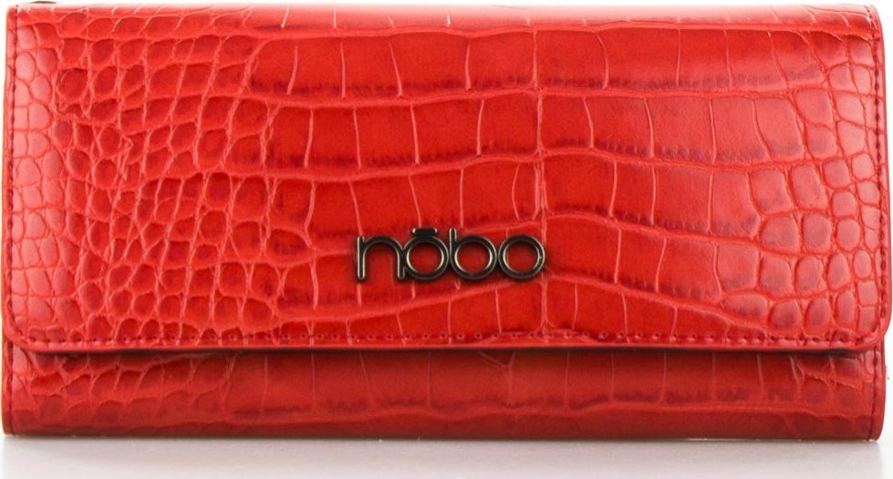 Nobo Portfel Damski Nobo z Przywieszką Wężowy Czerwony