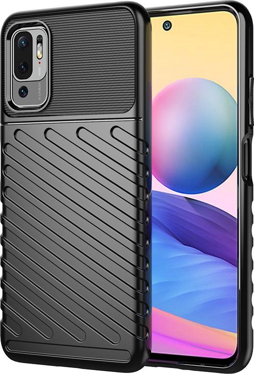 Hurtel Thunder Case elastyczne pancerne etui pokrowiec Xiaomi Redmi Note 10 5G / Poco M3 Pro czarny