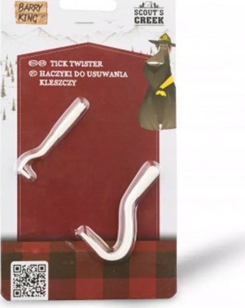 Barry King Haczyki do usuwania kleszczy, biały, 2 szt.