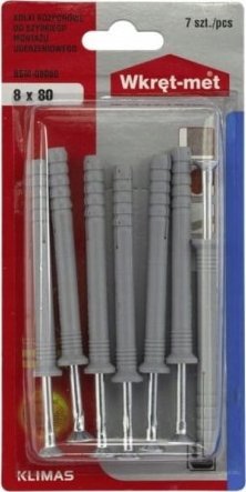 Wkręt-met Kołki rozporowe uniwersalne 8x80mm 7szt