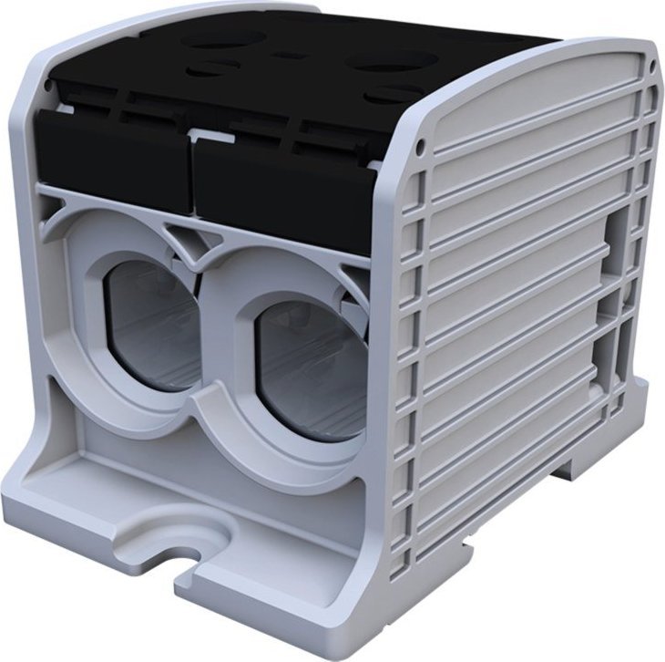 Simet Złączka szynowa gwintowa Al/Cu STB 185-2 (87820) SIMBLOCK czarny 81202007