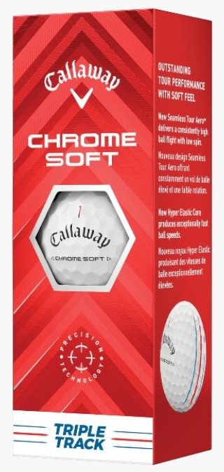 Piłki golfowe CALLAWAY CHROME SOFT 2024 (białe, TripleTrack)