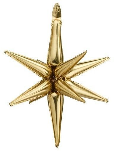 Balon foliowy Gwiazda 3D 70cm złoto